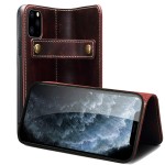 Denior Skórzane Etui Pokrowiec do iPhone 13 Pro bordowe
