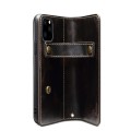 Denior Skórzane Etui Pokrowiec do iPhone 13 Pro czarne