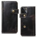 Denior Skórzane Etui Pokrowiec do iPhone 13 czarne