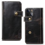 Denior Skórzane Etui Pokrowiec do iPhone 13 czarne