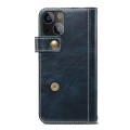 Denior Skórzane Etui Pokrowiec do iPhone 13 niebieskie