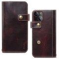 Denior Skórzane Etui Pokrowiec do iPhone 13 bordowe