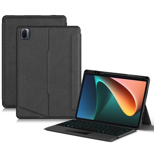 Czarne Etui Podświetlana Klawiatura do Xiaomi Pad 5 / Xiaomi Pad 5 Pro