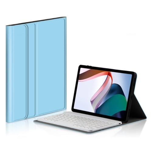 Niebieski Pokrowiec Etui Klawiatura do Xiaomi Redmi Pad