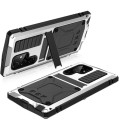 R-JUST Mocne Pancerne Etui Antywstrząsowe do Samsung Galaxy S23 Ultra 5G srebrne