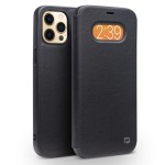 QIALINO Skórzane Etui  Pokrowiec iPhone 12 Pro Max czarne