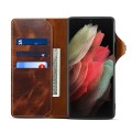 Denior Skórzane Etui Pokrowiec do Samsung Galaxy S23 Ultra 5G brązowy
