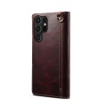 Denior Skórzane Etui Pokrowiec do Samsung Galaxy S23 Ultra 5G bordowy