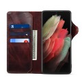 Denior Skórzane Etui Pokrowiec do Samsung Galaxy S23 Ultra 5G bordowy