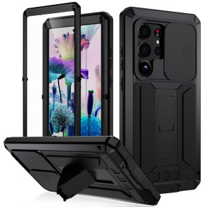 R-JUST Pancerne Etui Antywstrząsowe do Samsung Galaxy S23 Ultra 5G czarne
