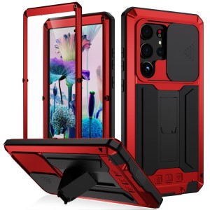 R-JUST Pancerne Etui Antywstrząsowe do Samsung Galaxy S23 Ultra 5G czerwone