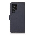 KHAZNEH Skórzane Etui Pokrowiec FRID do Samsung Galaxy S23 Ultra 5G niebieski