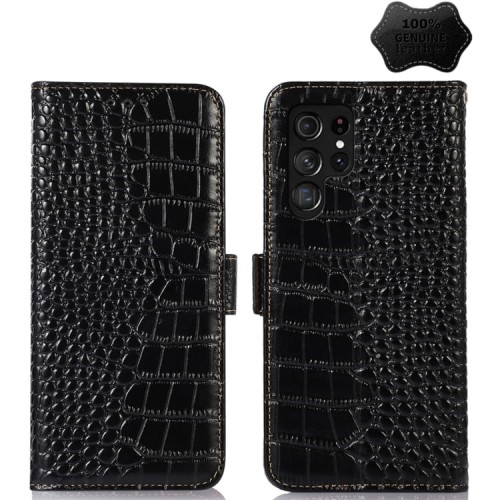Skórzane Etui Pokrowiec FRID do Samsung Galaxy S23 Ultra 5G czarny