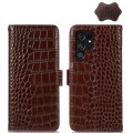 Skórzane Etui Pokrowiec FRID do Samsung Galaxy S23 Ultra 5G brązowy