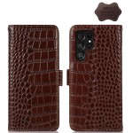 Skórzane Etui Pokrowiec FRID do Samsung Galaxy S23 Ultra 5G brązowy