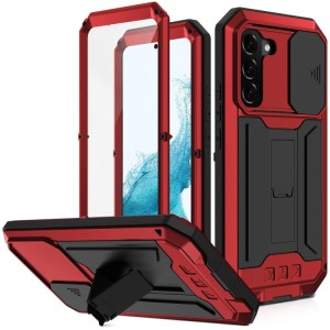 R-JUST Pancerne Etui Antywstrząsowe do Samsung Galaxy S22 5G czerwone