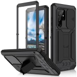 R-JUST Pancerne Etui Antywstrząsowe do Samsung Galaxy S22 Ultra 5G czarne