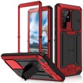 R-JUST Pancerne Etui Antywstrząsowe do Samsung Galaxy S22 Ultra 5G czerwone