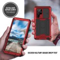 R-JUST Pancerne Etui Antywstrząsowe do Samsung Galaxy S22 Ultra 5G czerwone