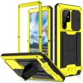 R-JUST Pancerne Etui Antywstrząsowe do Samsung Galaxy S22 Ultra 5G żółte
