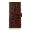 Skórzane Etui Pokrowiec FRID do Samsung Galaxy S22+ 5G brązowy