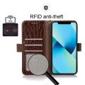 Skórzane Etui Pokrowiec FRID do Samsung Galaxy S22+ 5G brązowy
