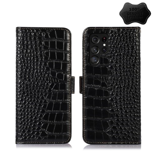 Skórzane Etui Pokrowiec FRID do Samsung Galaxy S22 Ultra 5G czarny