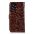Skórzane Etui Pokrowiec FRID do Samsung Galaxy S22 Ultra 5G brązowy
