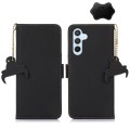 Skórzane Matowe Etui FRID do Samsung Galaxy S22+ 5G czarne