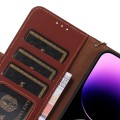 Skórzane Matowe Etui FRID do Samsung Galaxy S22+ 5G brązowe