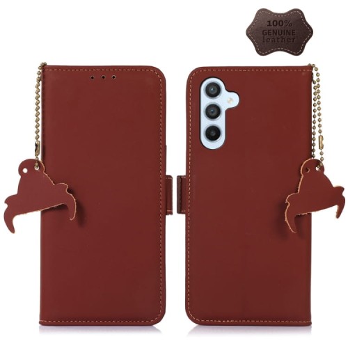 Skórzane Matowe Etui FRID do Samsung Galaxy S22 5G brązowe