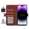 Skórzane Matowe Etui FRID do Samsung Galaxy S22 5G brązowe