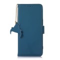Skórzane Matowe Etui FRID do Samsung Galaxy S22 5G niebieskie