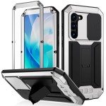 R-JUST Pancerne Etui Antywstrząsowe do Samsung Galaxy S23 5G srebrne