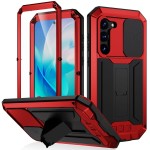 R-JUST Pancerne Etui Antywstrząsowe do Samsung Galaxy S23 5G czerwone