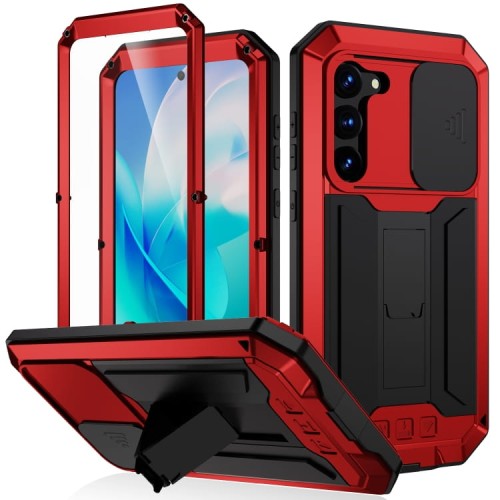 R-JUST Pancerne Etui Antywstrząsowe do Samsung Galaxy S23 5G czerwone