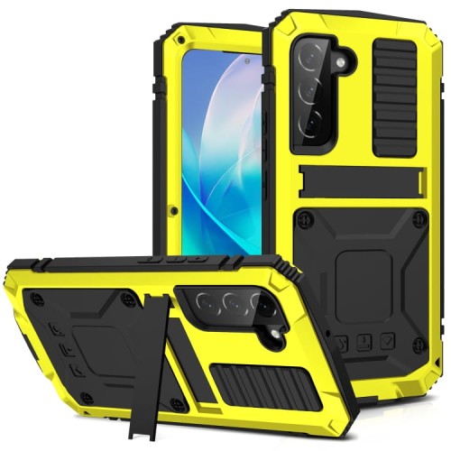 R-JUST Mocne Pancerne Etui Antywstrząsowe do Samsung Galaxy S23 5G żółte