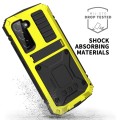 R-JUST Mocne Pancerne Etui Antywstrząsowe do Samsung Galaxy S23 5G żółte