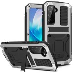 R-JUST Mocne Pancerne Etui Antywstrząsowe do Samsung Galaxy S23 5G srebrne