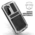 R-JUST Mocne Pancerne Etui Antywstrząsowe do Samsung Galaxy S23 5G srebrne