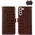 Skórzane Etui Pokrowiec FRID do Samsung Galaxy S23+ 5G brązowy