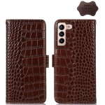 Skórzane Etui Pokrowiec FRID do Samsung Galaxy S23+ 5G brązowy