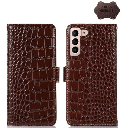 Skórzane Etui Pokrowiec FRID do Samsung Galaxy S23+ 5G brązowy