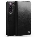 QIALINO Eleganckie Skórzane Etui do Samsung Galaxy S23+ 5G czarne