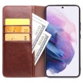 QIALINO Eleganckie Skórzane Etui do Samsung Galaxy S23+ 5G brązowe