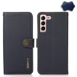 Skórzane Etui Pokrowiec KHAZNEH  FRID do Samsung Galaxy S23+ 5G granatowe