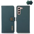 Skórzane Etui Pokrowiec KHAZNEH FRID do Samsung Galaxy S23+ 5G zielone