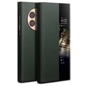 QIALINO Biznesowe Skórzane Etui smart Cover do Huawei Mate 50 Pro zielone