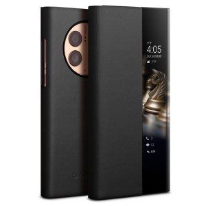 QIALINO Biznesowe Skórzane Etui smart Cover do Huawei Mate 50 Pro czarne