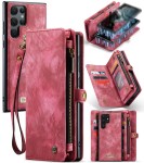 CASEME Etui Pokrowiec Portfel do Samsung Galaxy S22 Ultra 5G czerwony